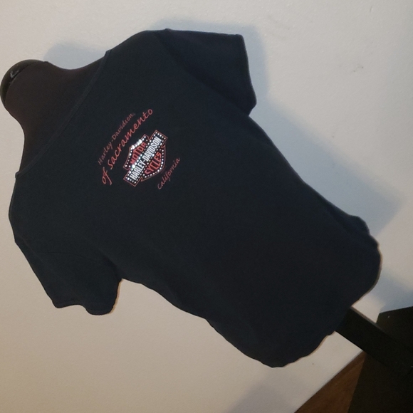1X Harley Davidson rhinestone top - Picture 3 of 6